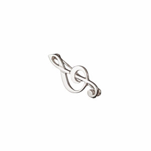 Silver Jewellery Treble Cleff Brooch